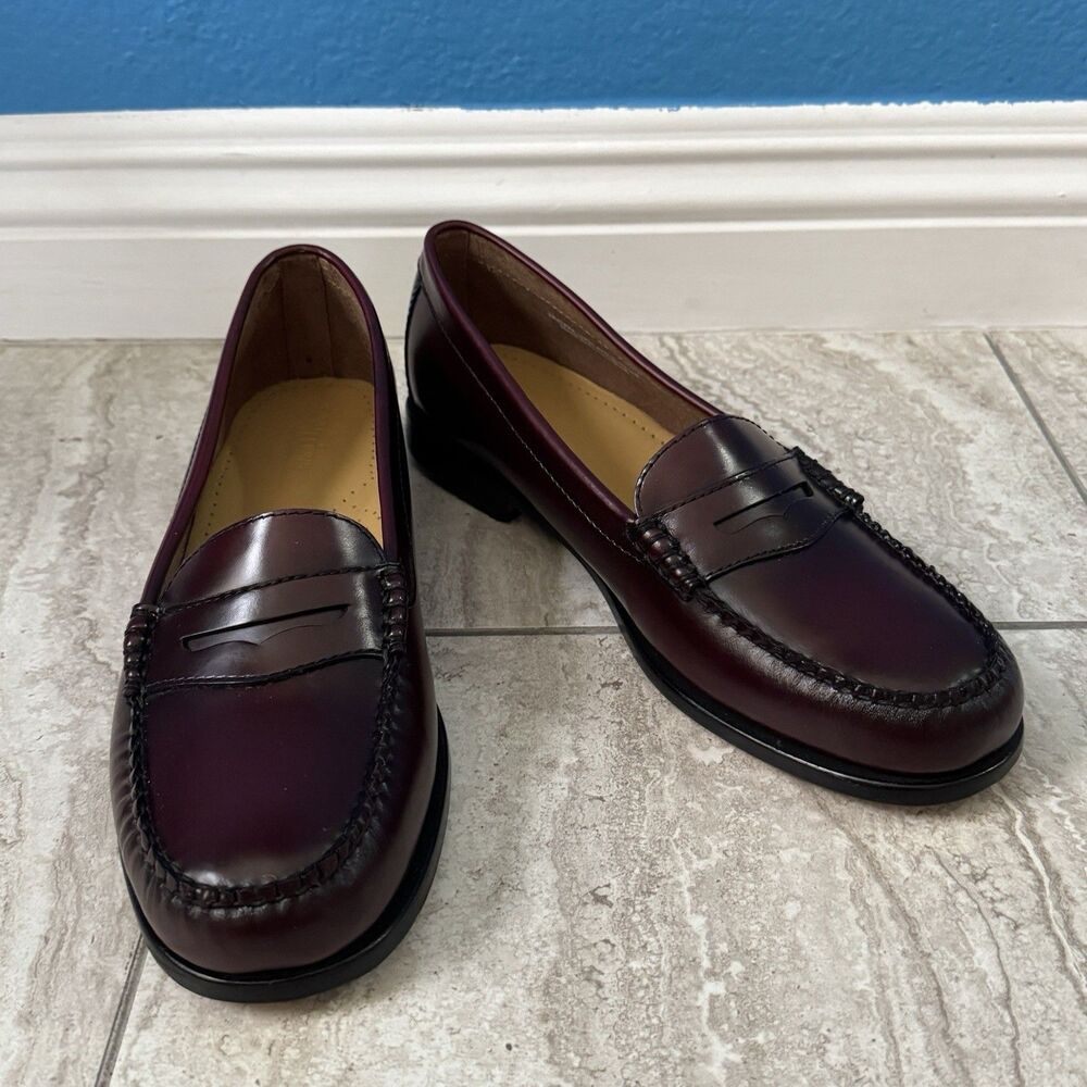 GH Bass Weejuns Penny Loafers Wine Women’s Size 9.5 M NWOB